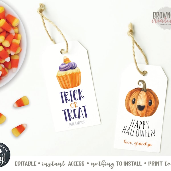 Halloween Gift Tag, Printable Gift Tag, Halloween, Boo'ed, Editable Halloween Gift Tag, Halloween Party Tag, Instant Access, Editable