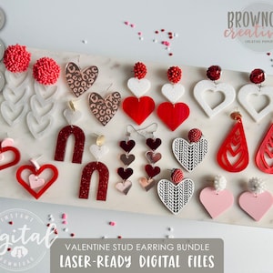 Valentine&#39;s Day Drop Earring Lasercut Bundle