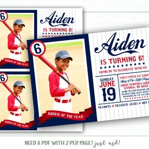 PRINTABLE Baseball Invitation image 3