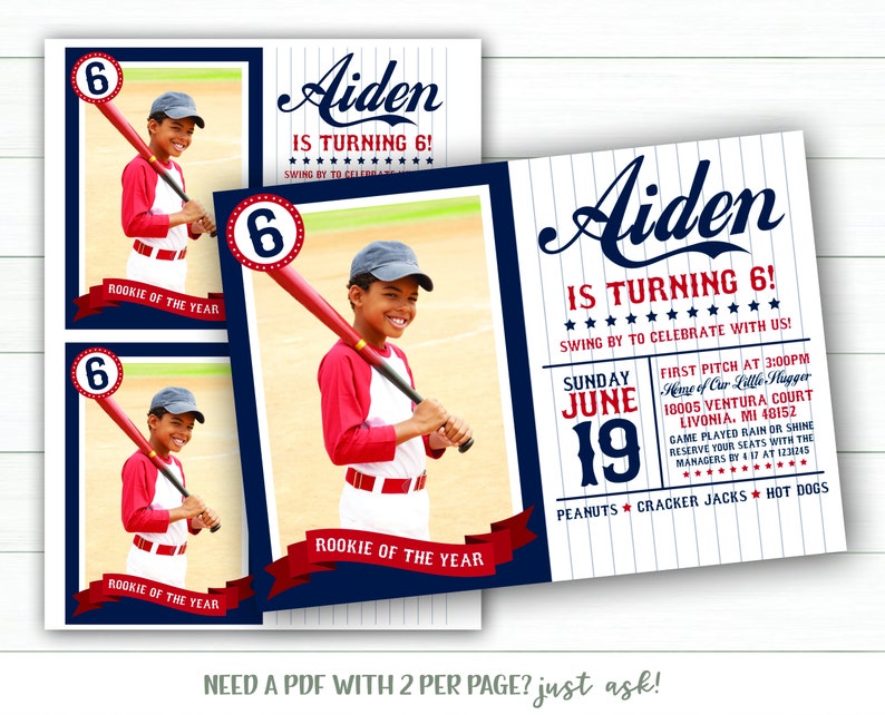 PRINTABLE Baseball Invitation image 3