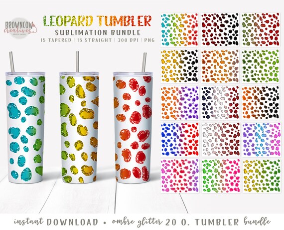 Download Ombre Glitter Leopard Print Tumbler Sublimation Ombre Animal Print Tumbler Designs Bundle Glitter Leopard Print Tumbler Designs Bundle By Browncow Creatives Catch My Party