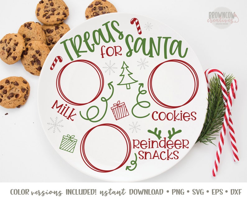Download Cookies for Santa Tray SVG Cookies for Santa Plate SVG ...
