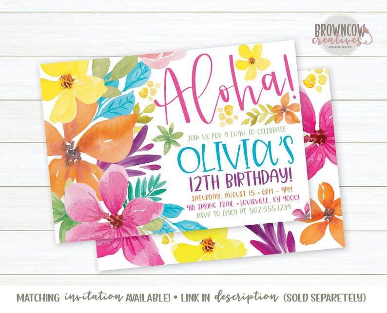 Luau Party Decorations Printable Luau Party Decorations Luau - Etsy