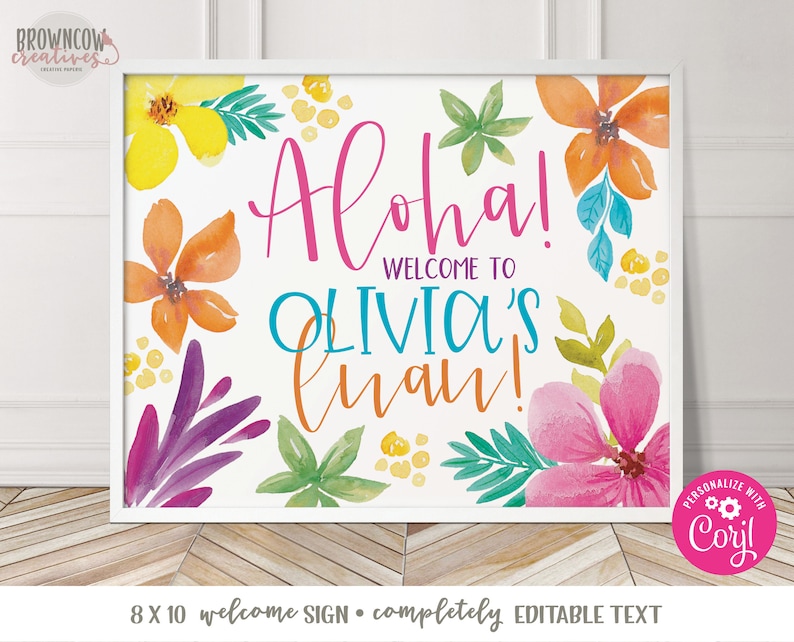 Luau Party Decorations Printable Luau Party Decorations Luau - Etsy