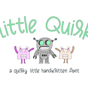 Little Quirk Font, Quirky Font, Commercial Use Fonts, Fun Fonts, Playful Fonts, Craft Fonts