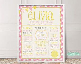 Lemonade Photo Prop Birthday  Poster