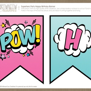 PRINTABLE Girl Superhero Party Kit image 3