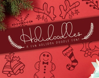 Font natalizio Holidoodles, uso commerciale