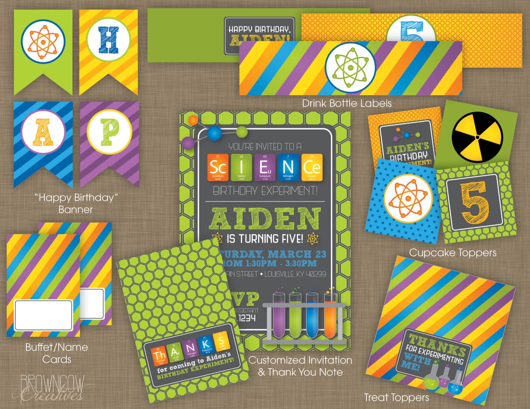 PRINTABLE Science Party Decoration Kit - Etsy