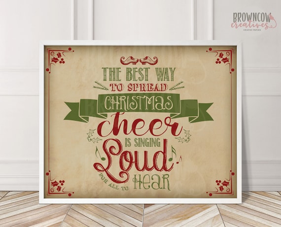 Printable Christmas Wall Art, Christmas Wall Art, Elf, Best Way to Spread Christmas Cheer Art, Instant Download, Christmas Decor Il_570xn