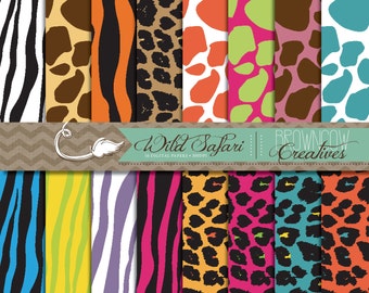 Wild Safari Digital Papers/Backgrounds