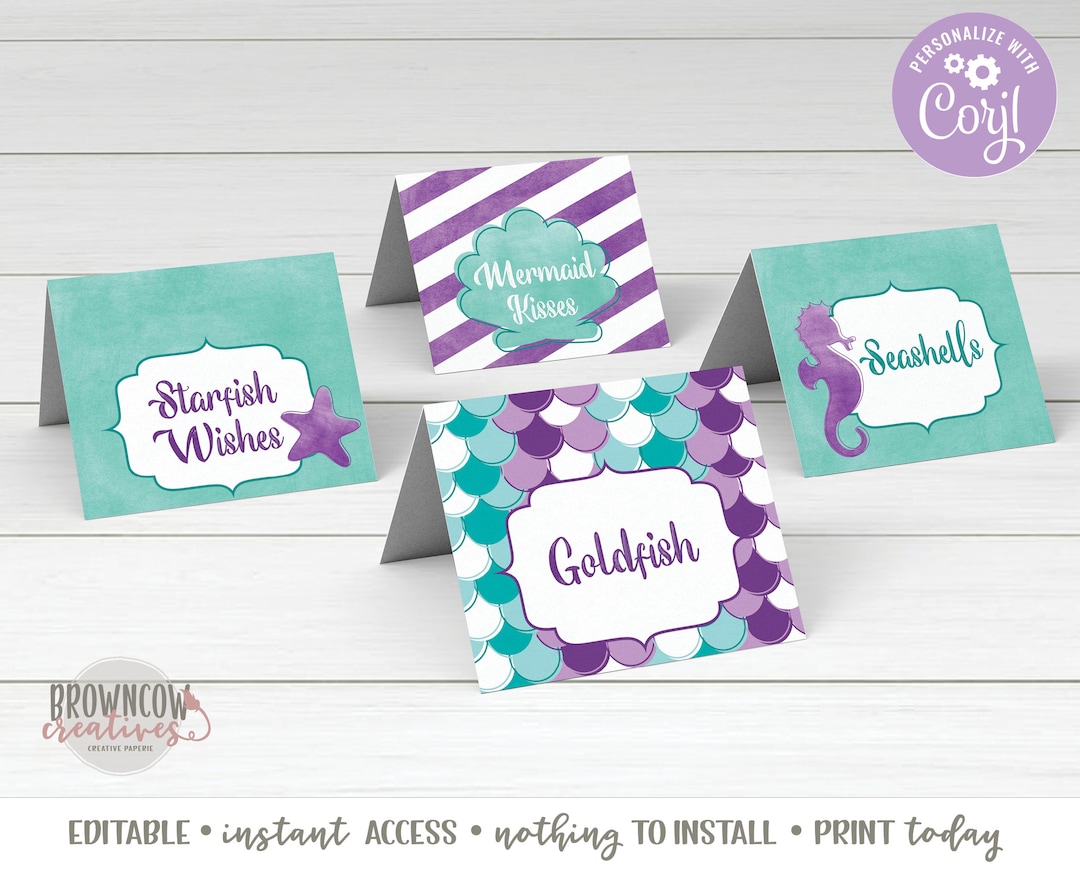 mermaid-party-food-tents-mermaid-birthday-food-labels-editable-instant-printable-mermaid-party-decorations-etsy