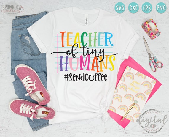 Teacher of Tiny Humans Teacher/Back to School SVG/Cut File Il_570xn