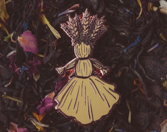 Lughnasadh Corn Doll - Enamel Pin - Lammas Day Collection *packaged with lavender*