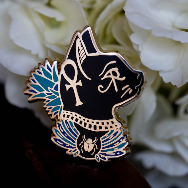 Bastet, Ancient Egyptian Goddess of Cats - Enamel Pin