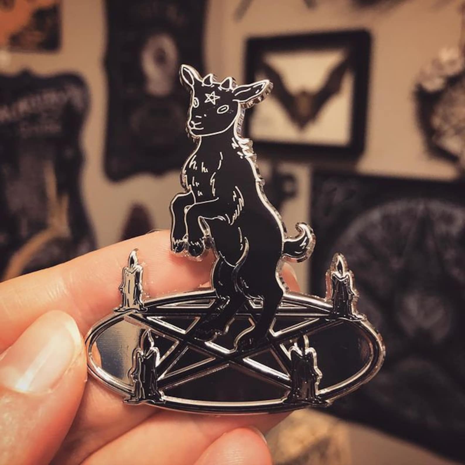 Learning To Summon Witchy Baby Goat In Summoning Circle Etsy