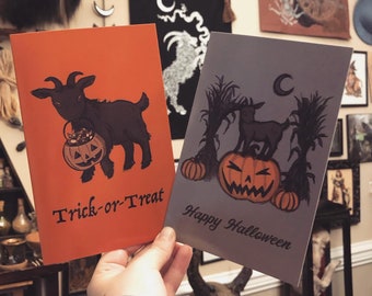 Halloween Greeting Cards - All Hallows' Eve or Trick-or-Treat
