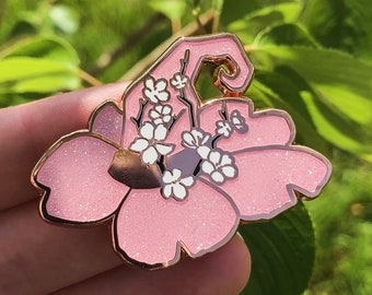 Sakura-heksenhoed - emaille pin