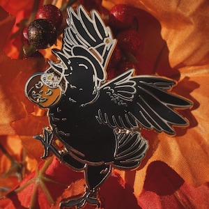 Trick-or-Treat Parade - Corvus the Crow - Halloween Enamel Pin