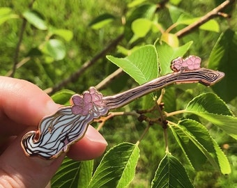 Sakura Witch's Broom - Enamel Pin