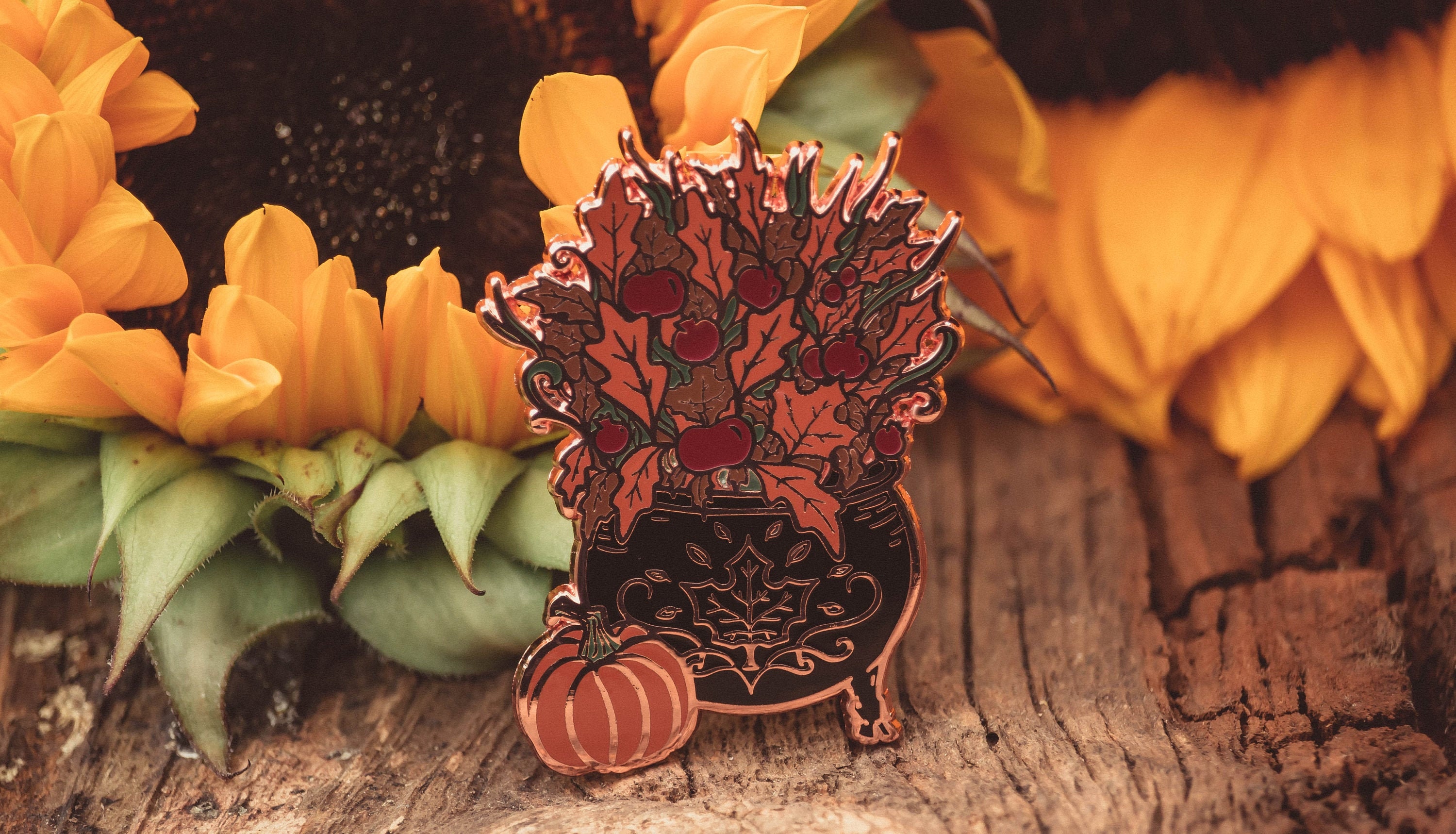 Mabon Cauldron - Enamel Pin - Autumn Equinox Collection *packaged wit…