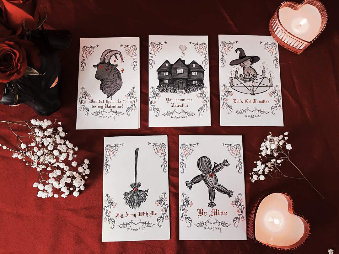 Witchy Valentine's Day Cards - Etsy