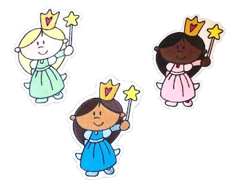 Princess Iron-On Patch: Custom Embroidered Fairy Motif