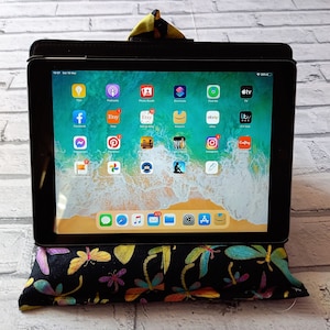 Dragonfly Tablet Pillow Stand: Neon Cotton Bean Bag Cushion