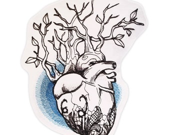 Dark Heart Embroidered Patch: Gothic Phantasm Iron-On Applique