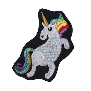 Small Embroidered Unicorn Iron On Patch: Girl&#39;s Accessory
