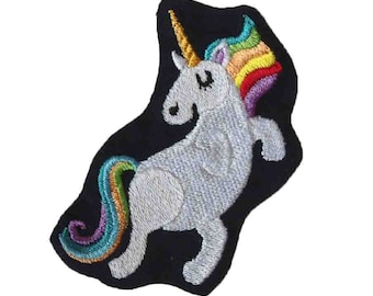 Small Embroidered Unicorn Iron On Patch: Girl's Accessory