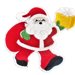 Christmas patch, Santa patch, Father Christmas patch, Small Christmas Patch, Santa Claus patch, Christmas sew on patch, Iron on patch, Motif