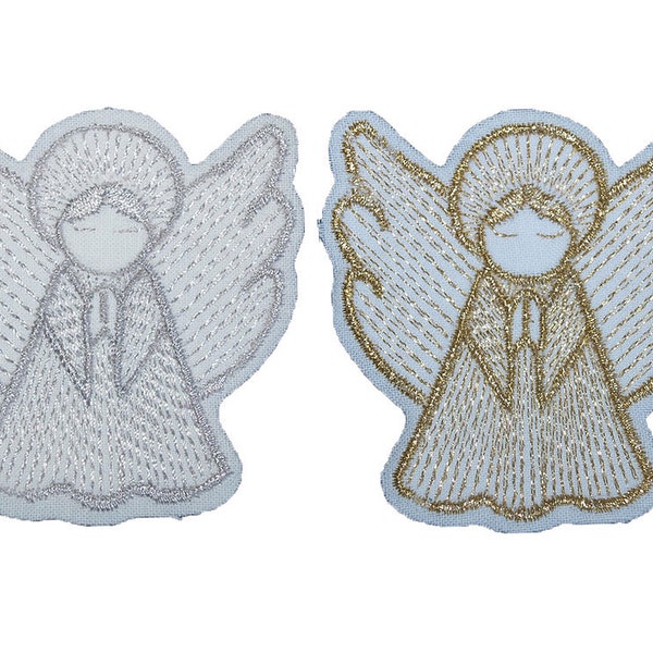 Patchs d’ange métalliques, patchs d’ange, petits patchs d’ange, anges de Noël, coudre sur des anges, fer sur des anges, patchs festifs, patch d’ange