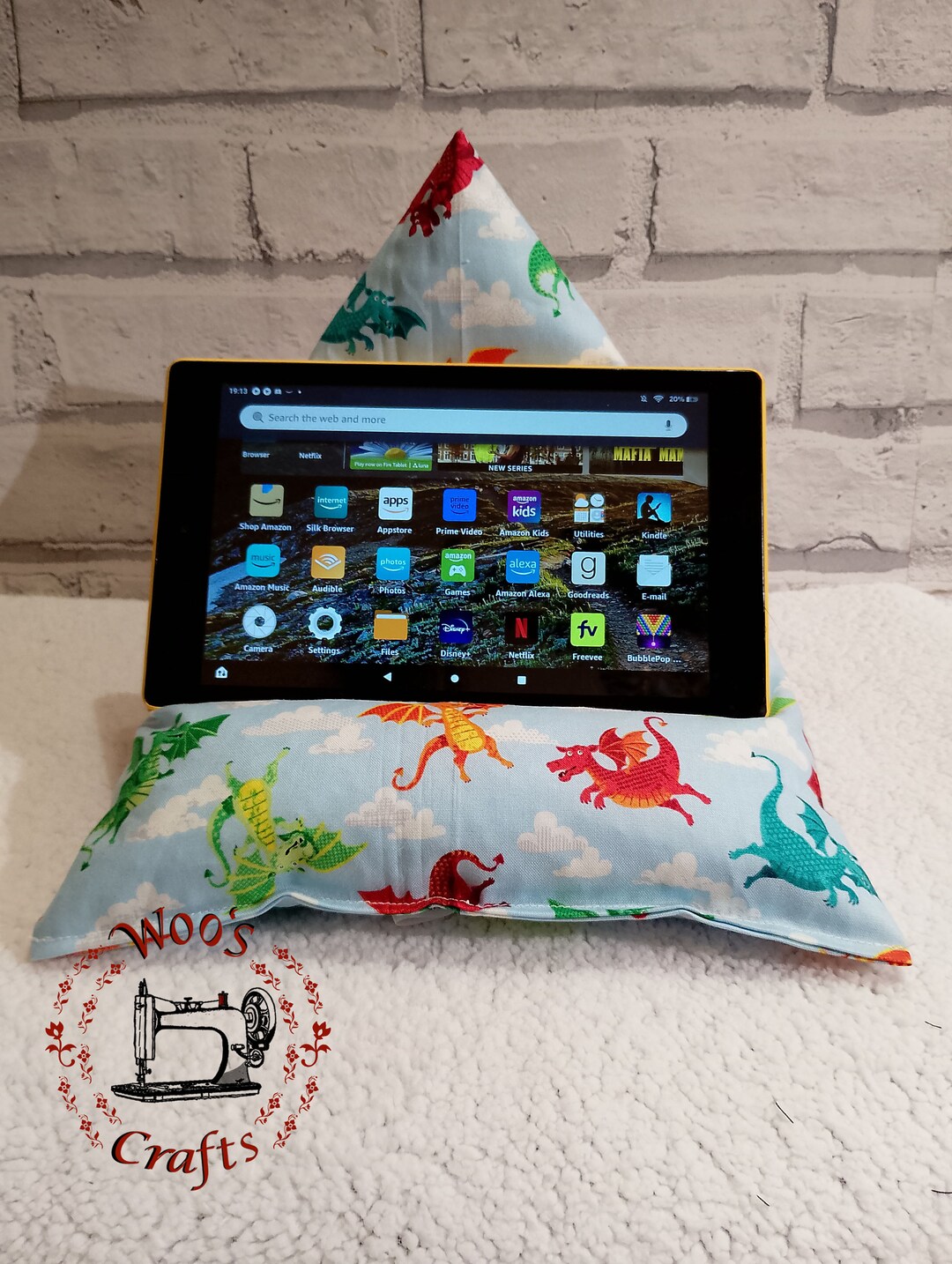Kids iPad Holder, Tablet Phone Bean Bag Cushion Pillow Stand Holder