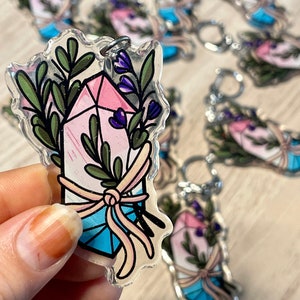 Trans Crystal Keychain