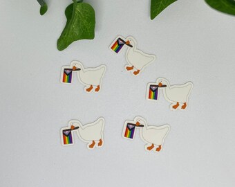 Pride Goose Sticker 5-Pack: LGBTQ+ Rainbow Goose Decals