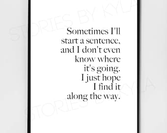 The Office Michael Scott Sentence Quote - Digital Download