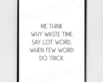 The Office Kevin Malone Few Word Do Trick Quote - Digital Download