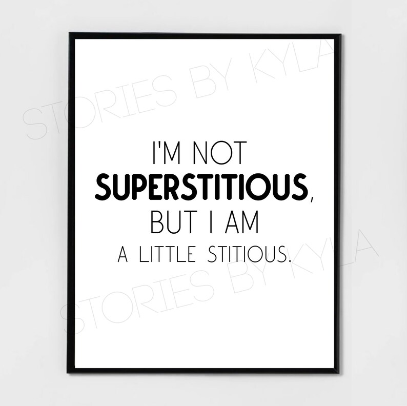 The Office Michael Scott Superstitious Quote - Digital Download - Etsy