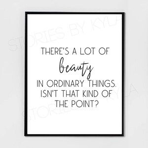 The Office Pam Beesly Beauty in Ordinary Things Quote - Digital Download