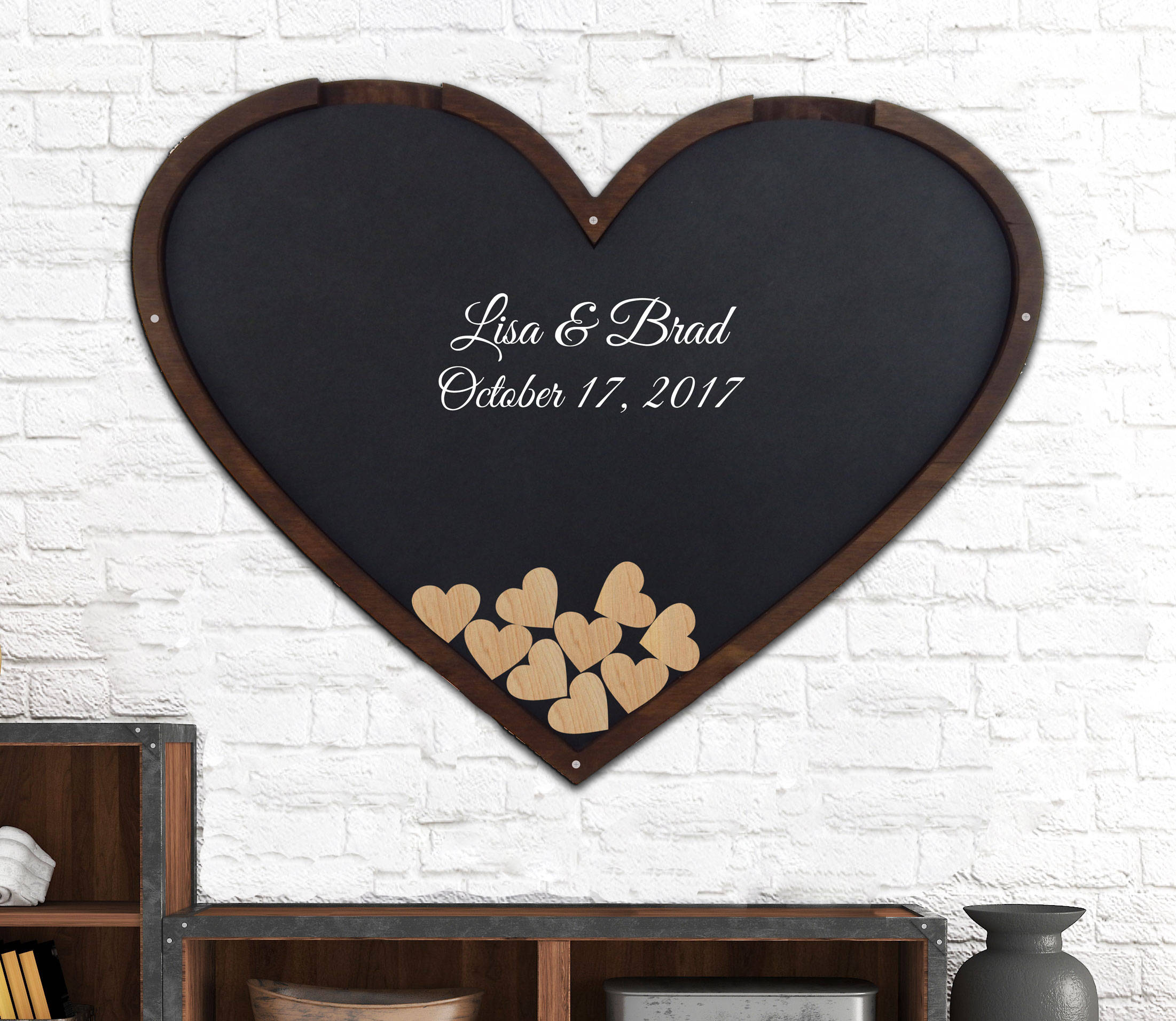 Heart Shaped Guest Book Drop Box Shadow Box Guestbook Etsy