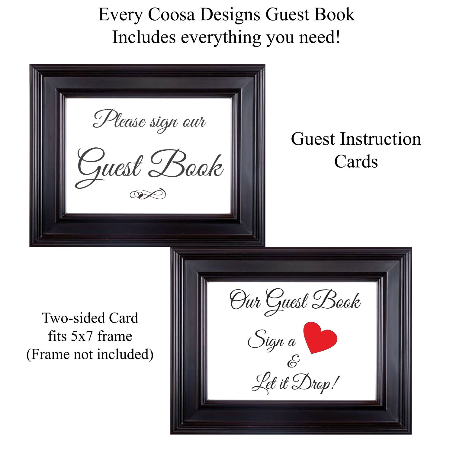 Heart Shaped Guest Book Drop Box Shadow Box Guestbook Etsy