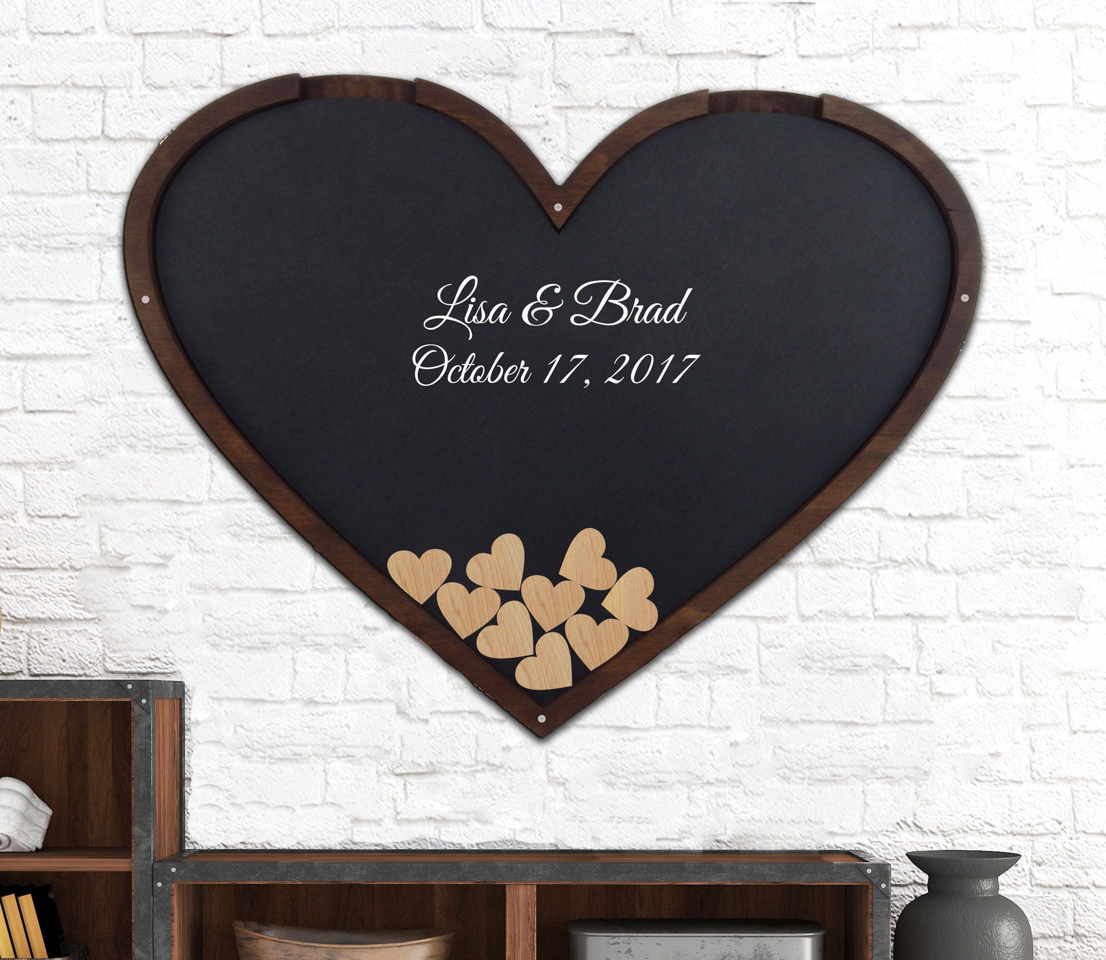 Heart drop guest book