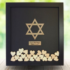 Bat/Bar mitzvah gift - Star of David - Guest Book - Sign In Book, wedding/birthday guest book, guest book, anniversary, sign