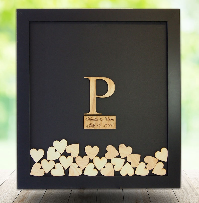 Wedding Guest Book Alternative Rustic Guest Book Ideas Custom Wedding Guest Book Framed Wedding Guestbook Large Initial