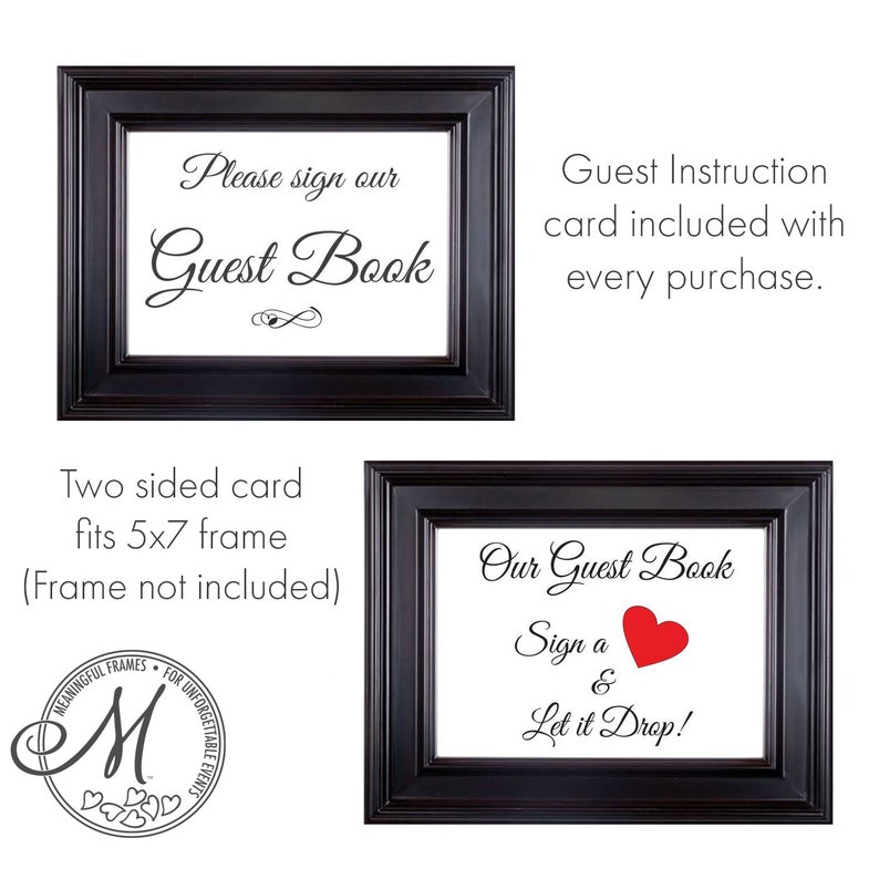 Guest Book Drop Box Frame With Photo Opening Wedding - Etsy