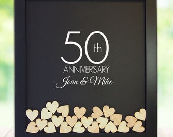 50th anniversary gifts for parents, 50th anniversary gifts for couples, 25th anniversary, guest book