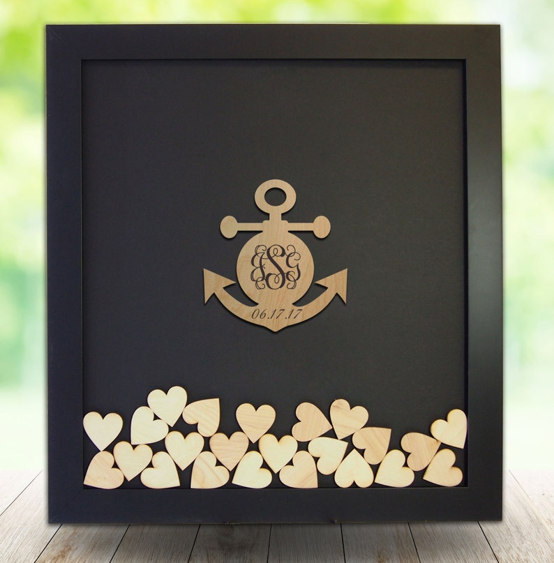 Anchor Drop Box Guest Book Frame Beach Wedding Image 0