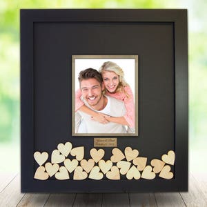 Guest book Drop Box Frame with photo opening, wedding, guestbook, frame, birthday, anniversary, guest book, alternative, sign, personlize