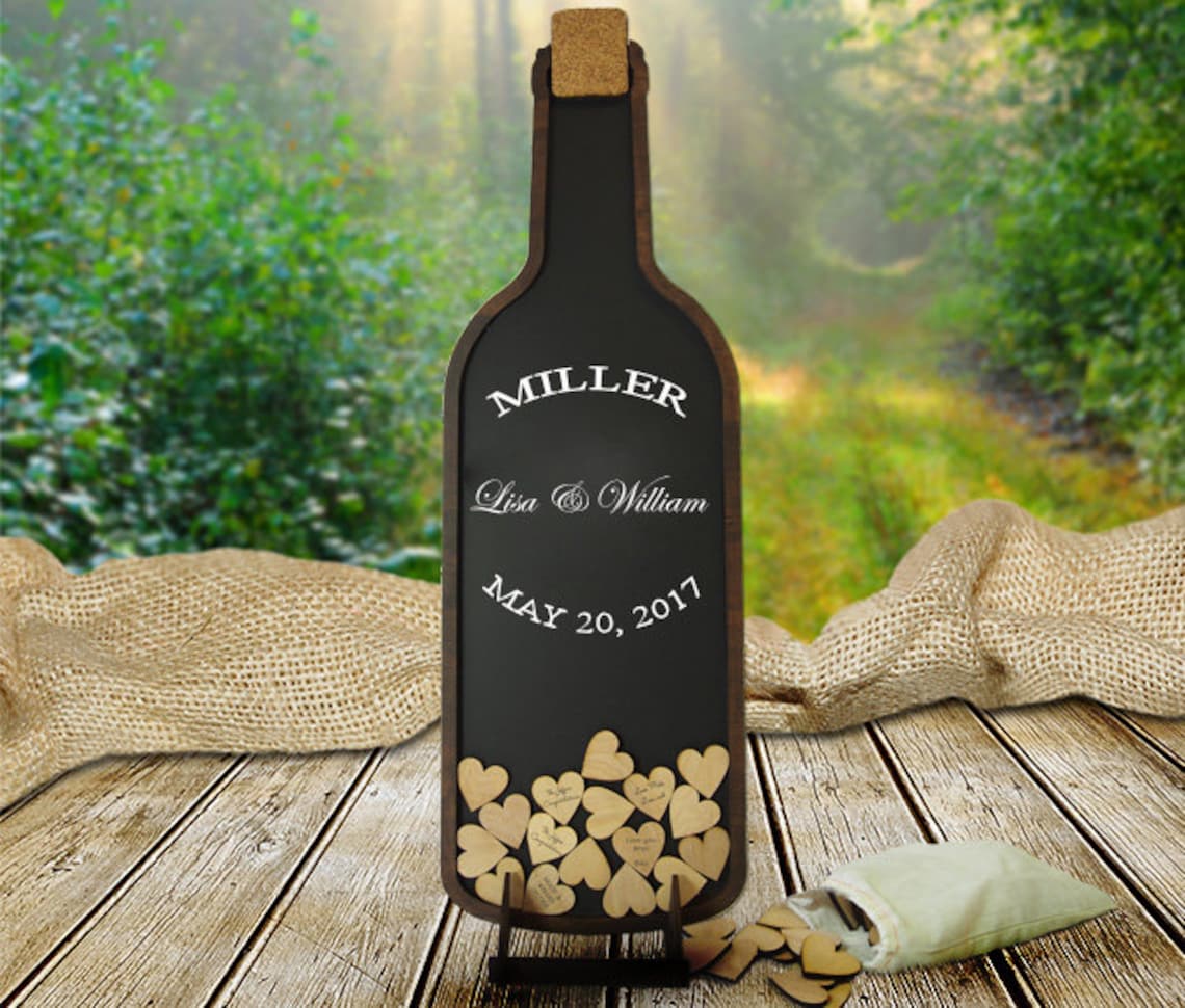 Wine Bottle Guest Book Etsy